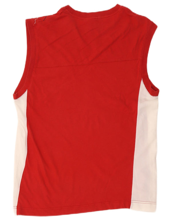 Top cu vestă grafică Nike pentru bărbați, mare, roșu, bumbac color bloc