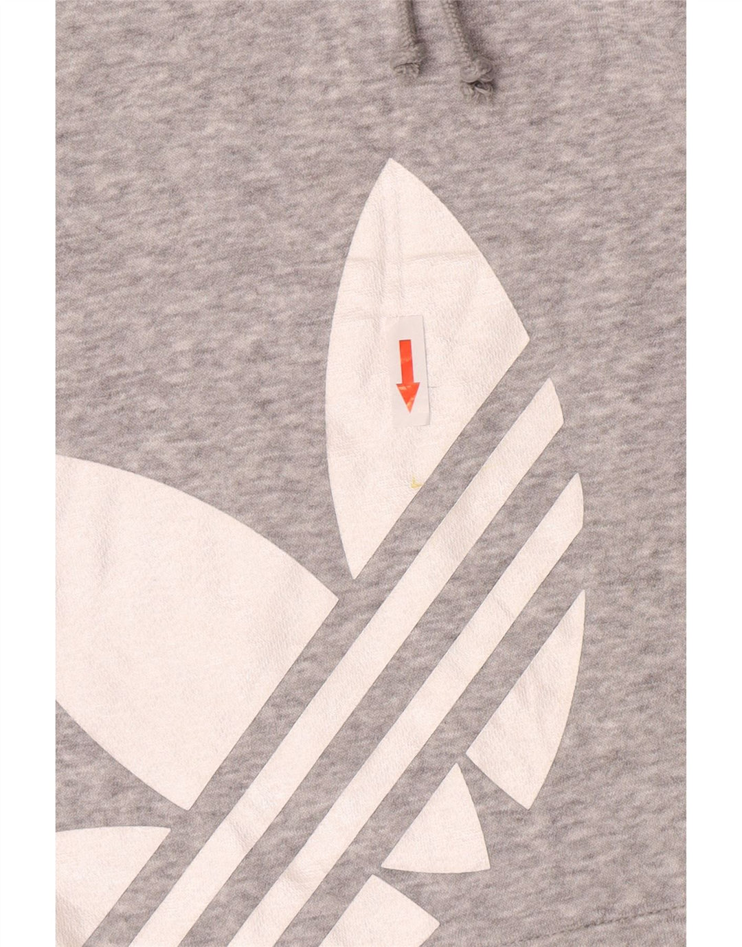 Jumper Adidas Crop Graphic Oversized Hoodie pentru femei UK 12 Bumbac gri mediu