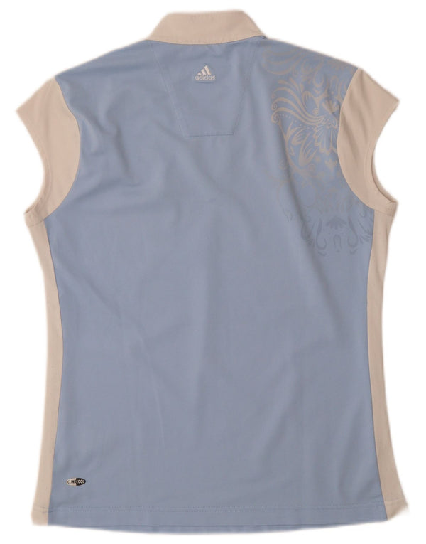 Tricou ADIDAS Climacool pentru femei UK 14 Medium Blue Colorblock