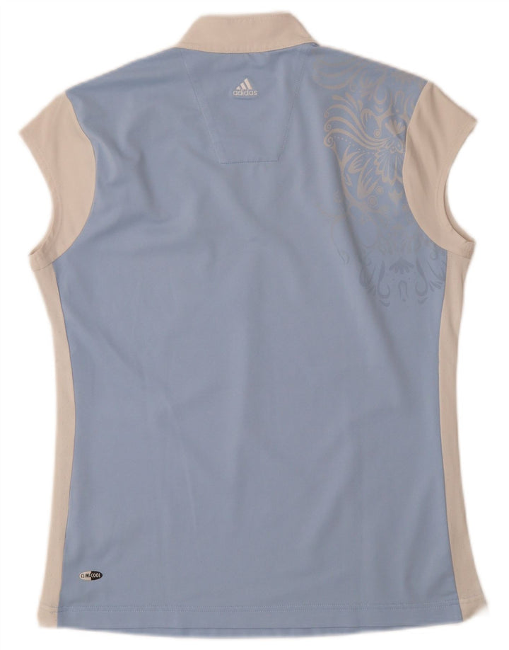 Tricou ADIDAS Climacool pentru femei UK 14 Medium Blue Colorblock