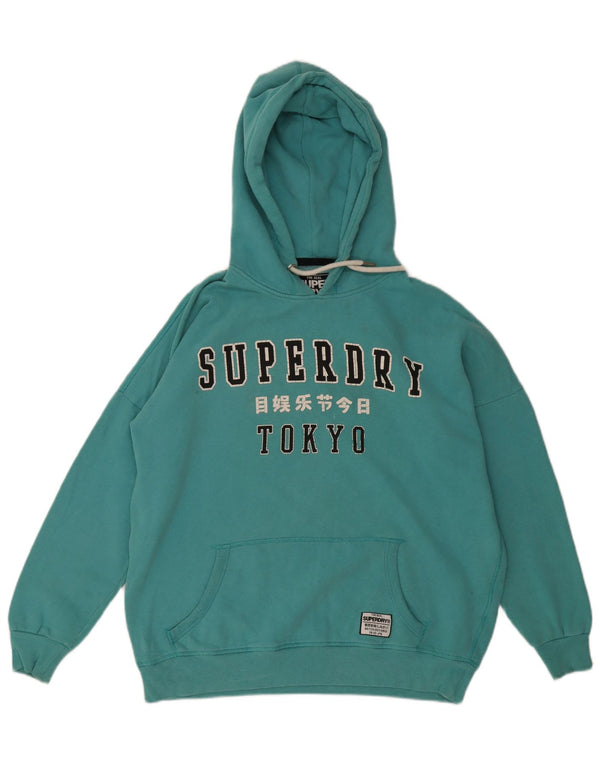 Pulover supradimensionat cu glugă Superdry pentru femei UK 10 mic turcoaz