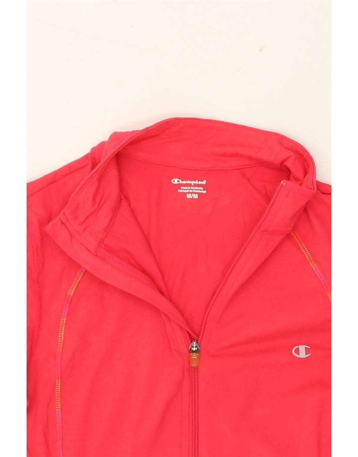 CHAMPION Womens Tracksuit Top Jacket UK 12 Medium Pink Polyester Vintage Champion and Second-Hand Champion from Messina Hembry 