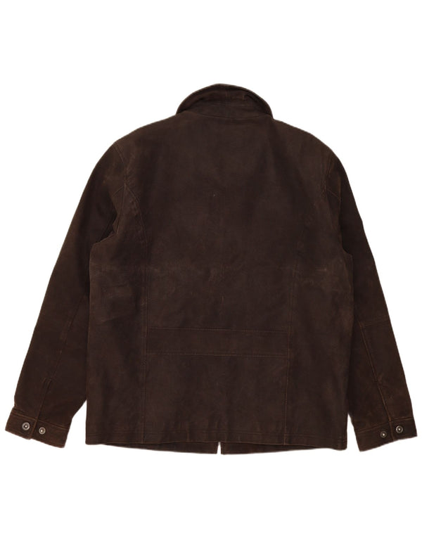 Geacă de piele pentru bărbați Tom Tailor UK 40 Large Brown