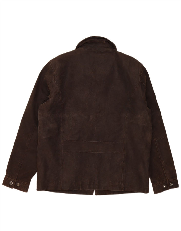 Geacă de piele pentru bărbați Tom Tailor UK 40 Large Brown