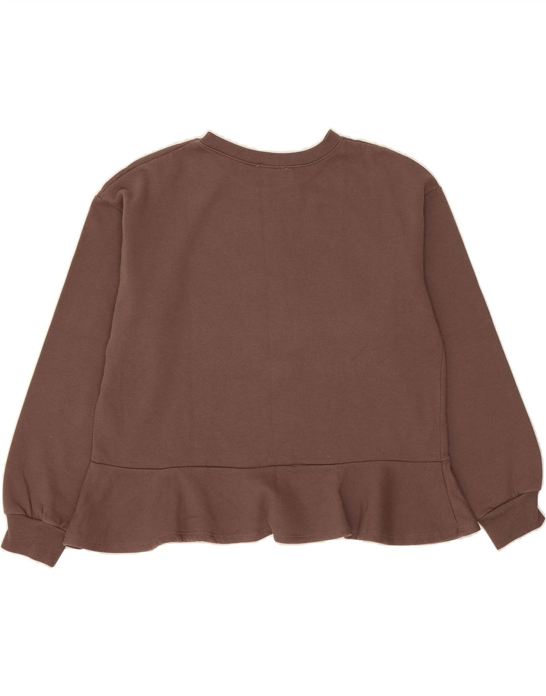 ZARA Womens Sweatshirt Jumper UK 16 Large Brown Polyester Vintage Zara and Second-Hand Zara from Messina Hembry 