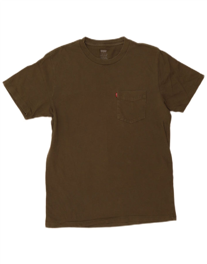 Tricou pentru bărbați Levi's Top mic din bumbac kaki