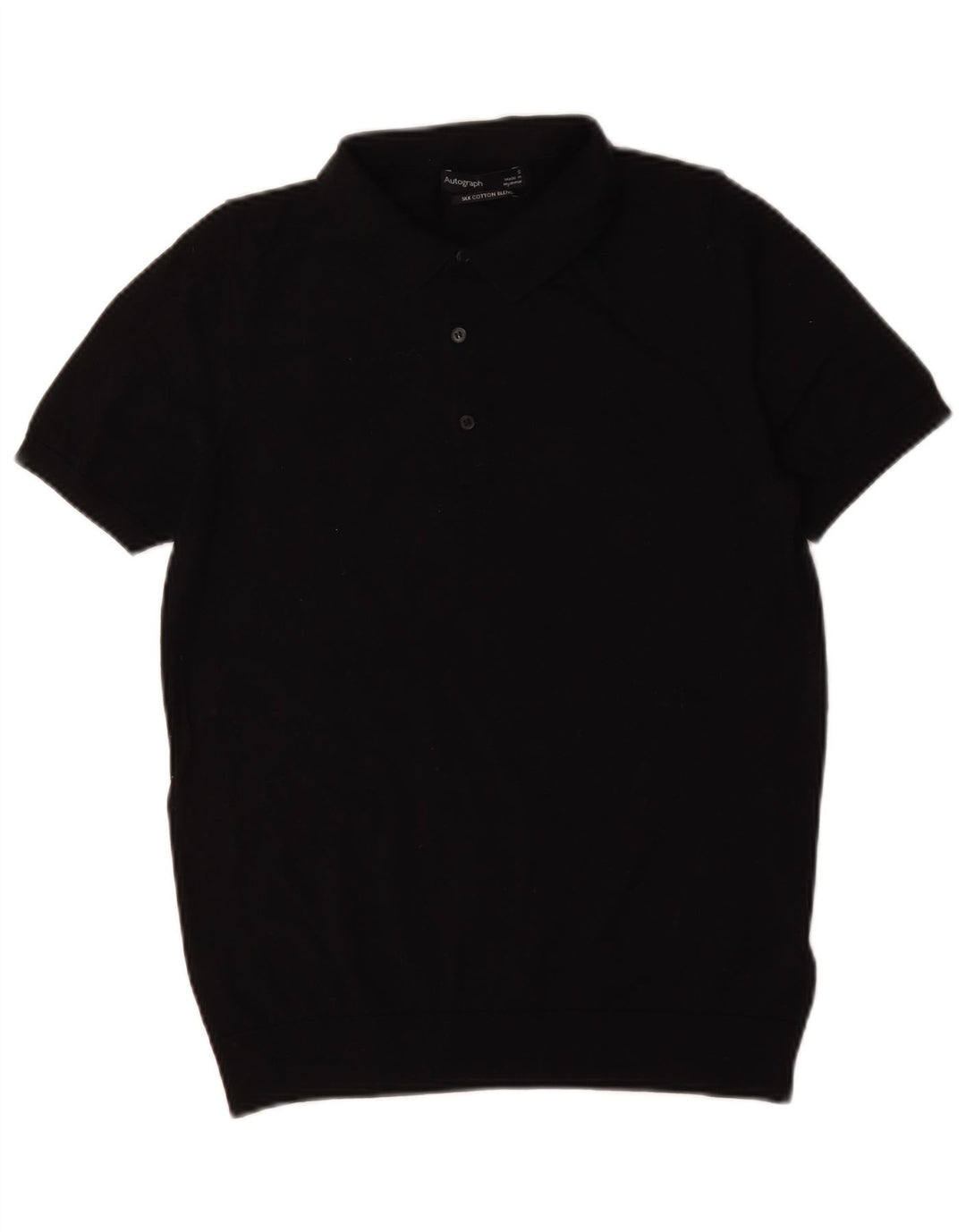 Tricou polo Marks & Spencer pentru bărbați, mic, negru, bumbac