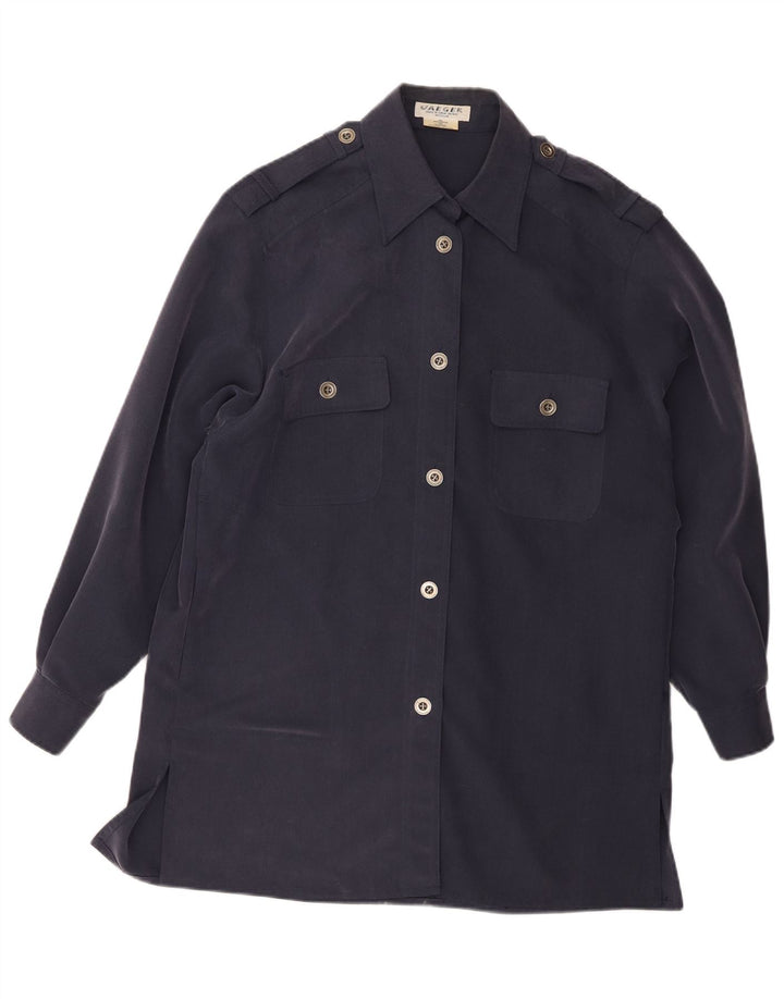 Jaeger Pardesiu pentru femei UK 14 Medium Bleumarin Modal