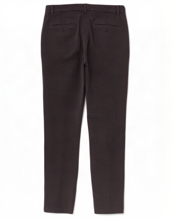Zara Womens Slim Chino Trousers EU 34 2XS W24 L28 Black Spotted Polyester