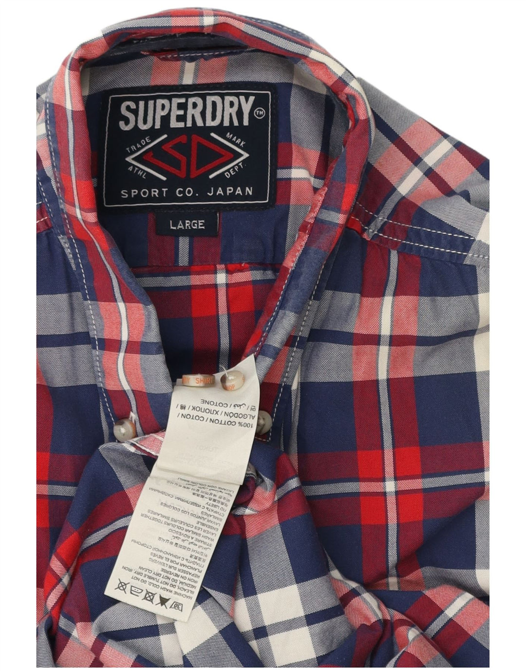 Cămașă pentru bărbați Superdry, bumbac cu carouri multicolore