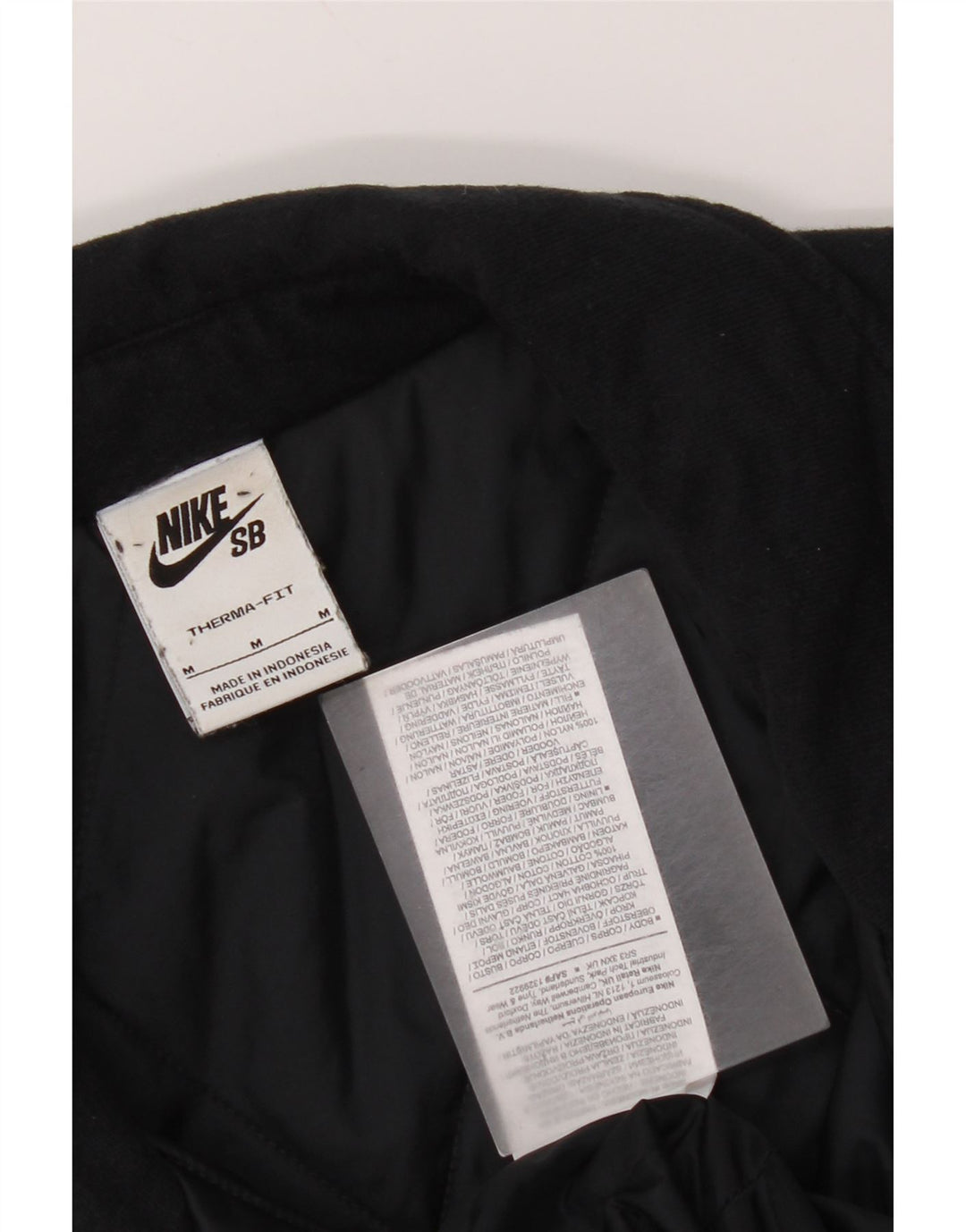 Jachetă căptușită Nike Therma-Fit pentru bărbați UK 38, bumbac mediu negru