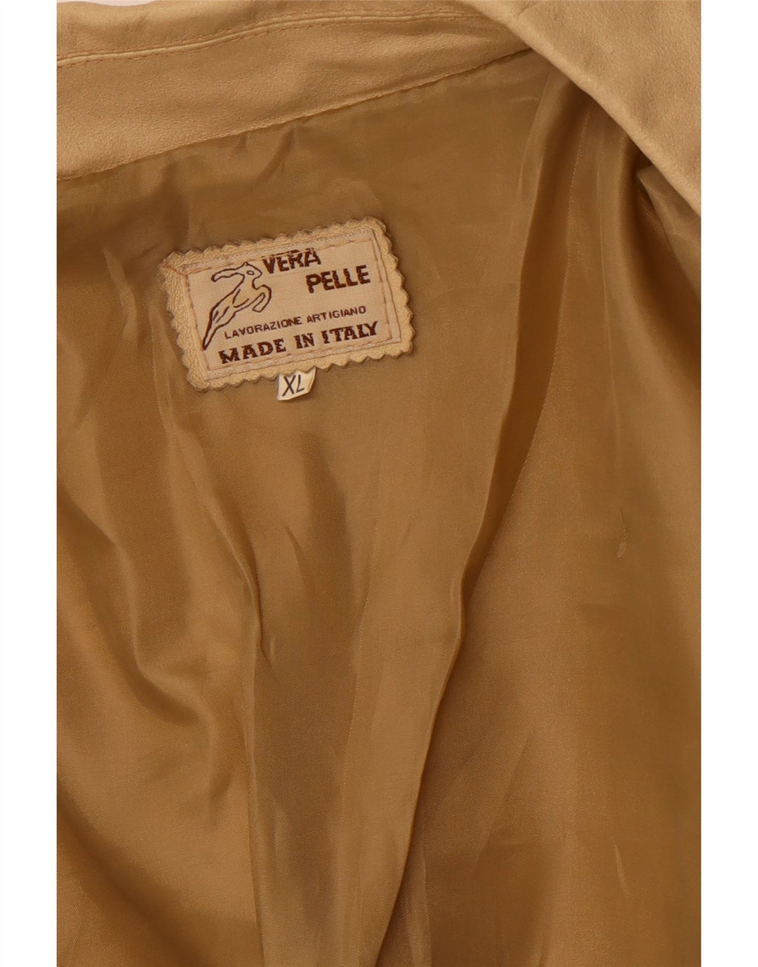 Jachetă de piele pentru femei VINTAGE UK 18 XL din piele bej