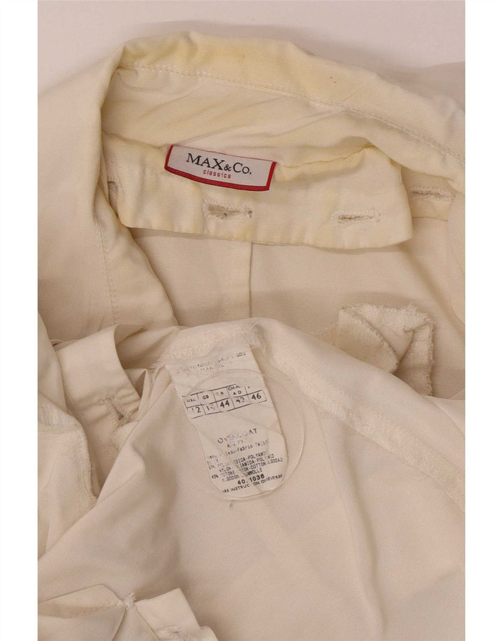 Trench pentru femei Max & Co. UK 14 Poliamidă alb mediu mediu