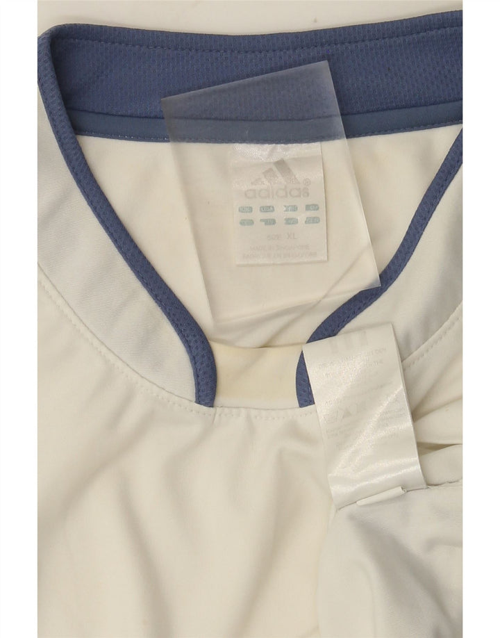 Tricou pentru bărbați Adidas Top XL, alb, poliester color bloc