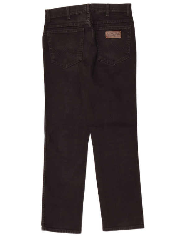 Blugi drepte Wrangler pentru bărbați Texas Stretch W31 L32 bumbac negru