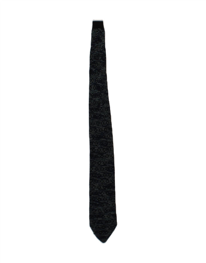 MISSONI Mens Cravatte Tie One Size Navy Blue Geometric Silk Vintage Missoni and Second-Hand Missoni from Messina Hembry 