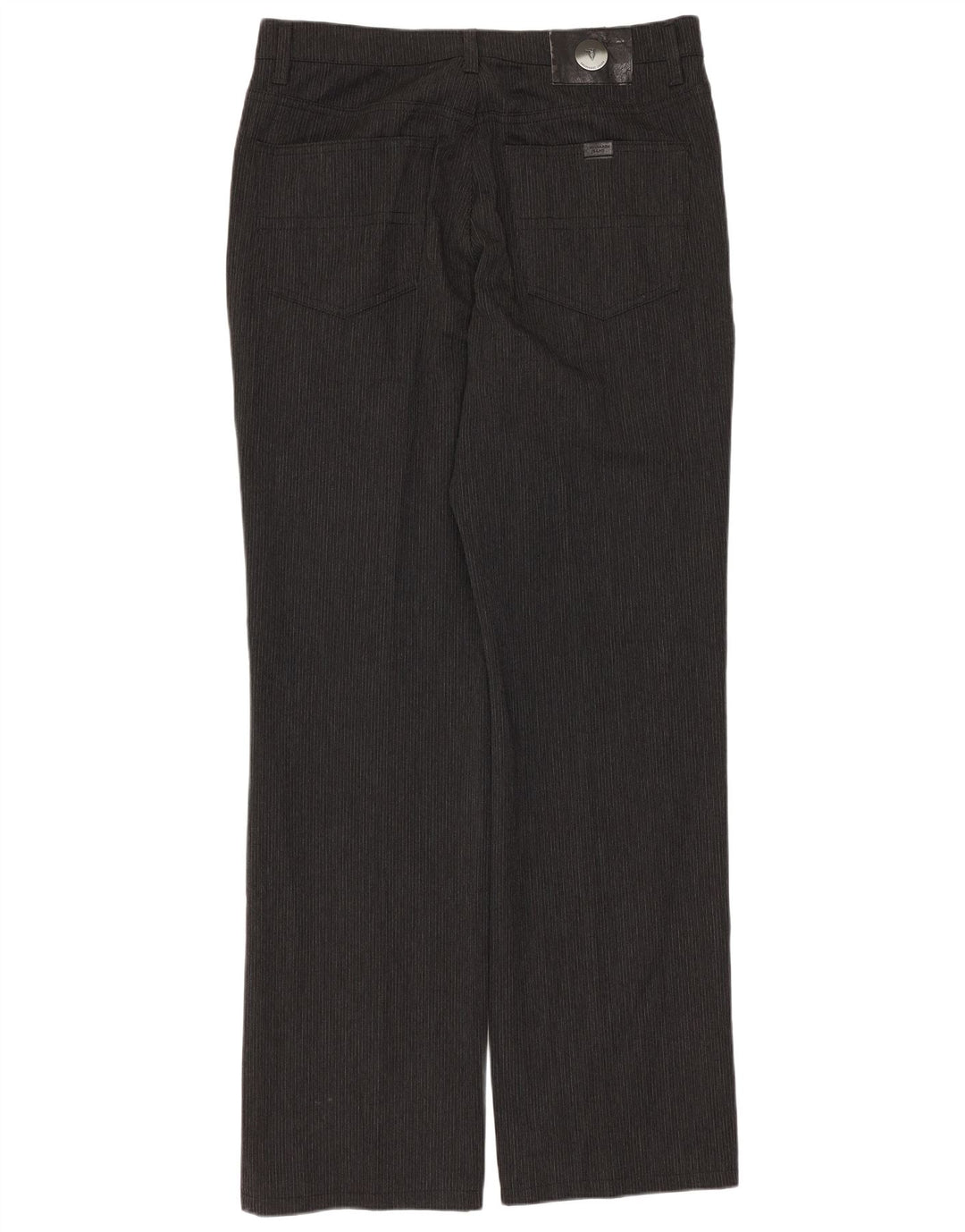 TRUSSARDI Pantaloni casual drepti pentru bărbați W33 L31 poliester cu dungi gri