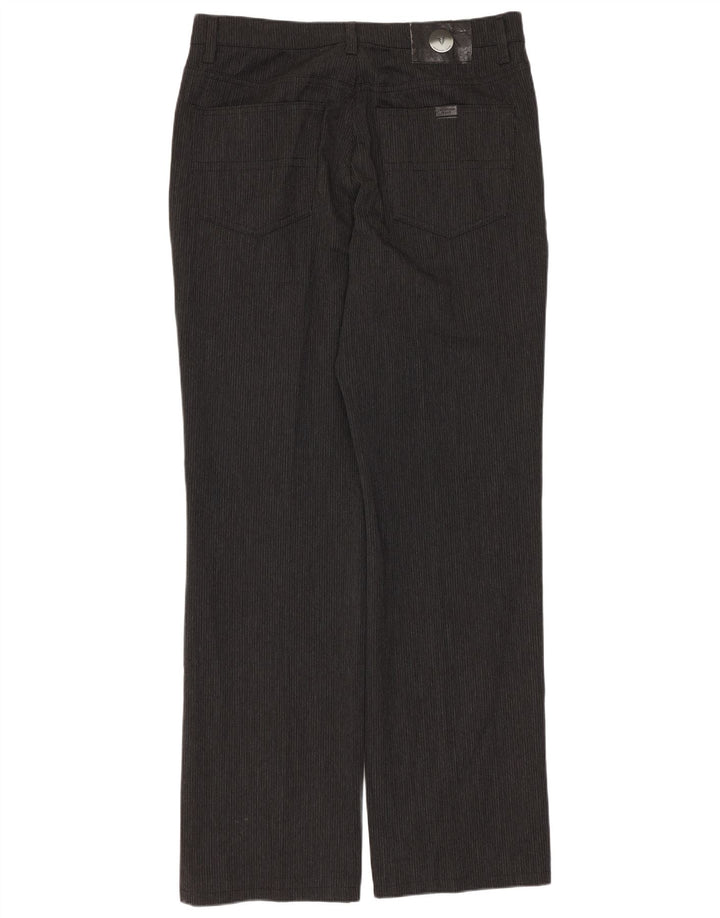 TRUSSARDI Pantaloni casual drepti pentru bărbați W33 L31 poliester cu dungi gri