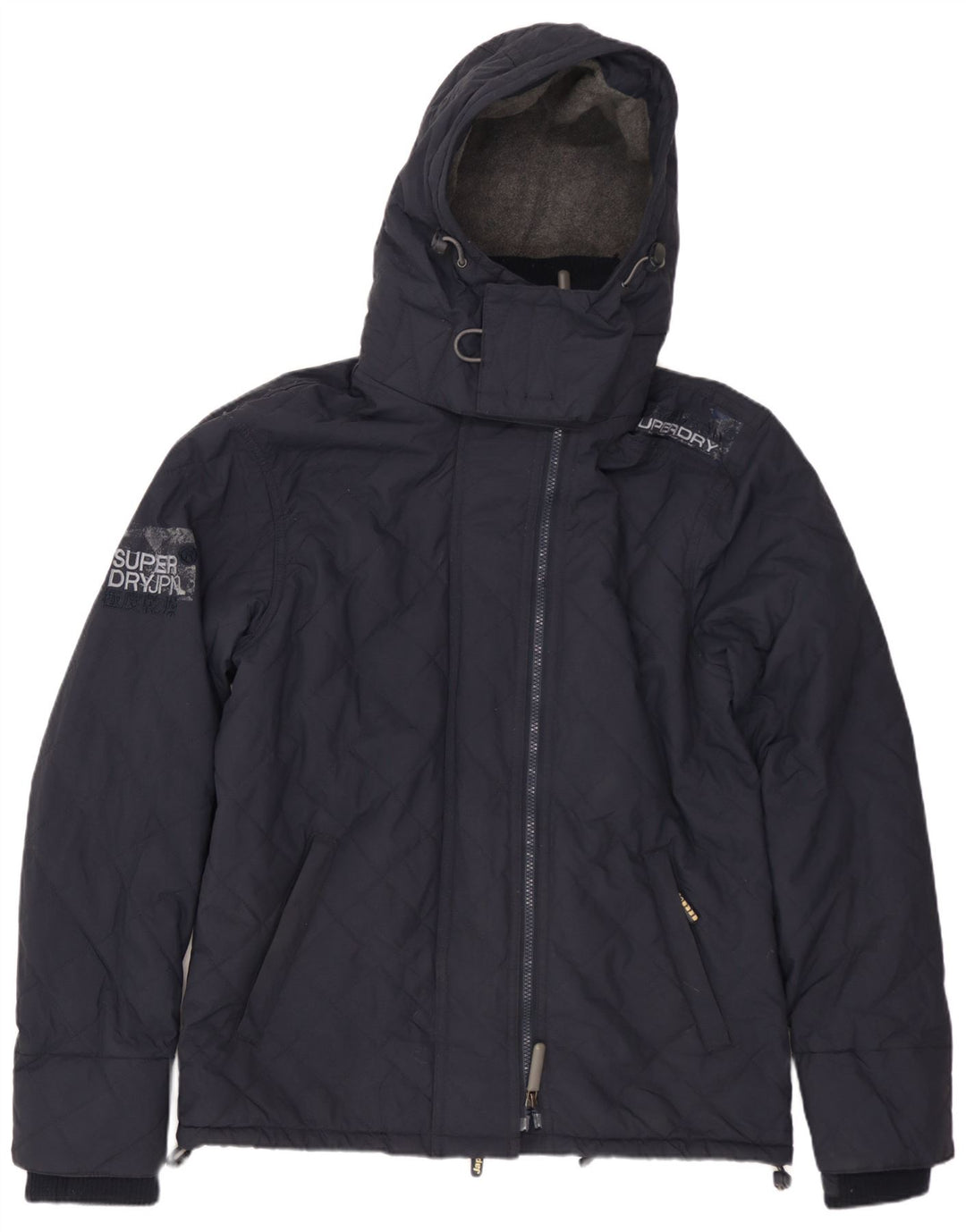 Jachetă Windbreaker cu grafică pentru femei SUPERDRY UK 14 Medium Bleumarin