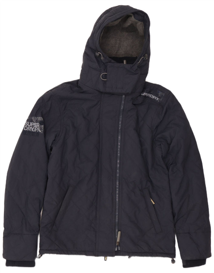 Jachetă Windbreaker cu grafică pentru femei SUPERDRY UK 14 Medium Bleumarin