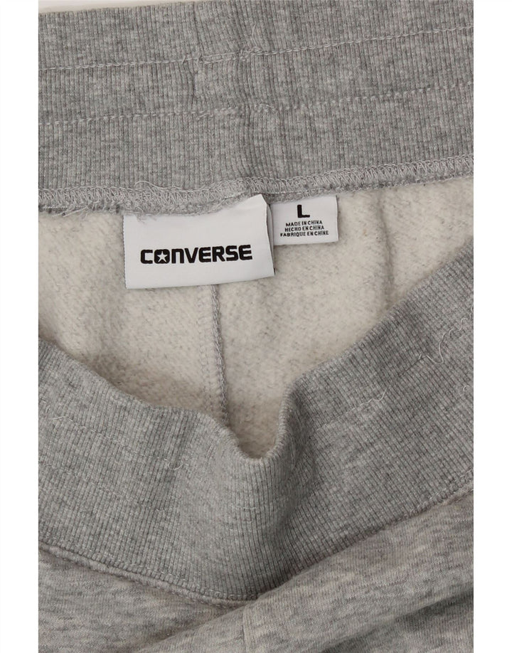 Pantaloni de trening Converse pentru bărbați Joggeri mari, gri bumbac