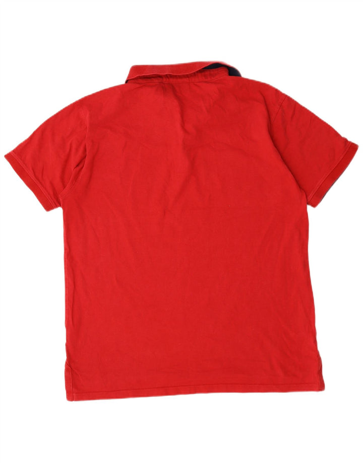 Tricou polo pentru bărbați Weird Fish, bumbac roșu mare