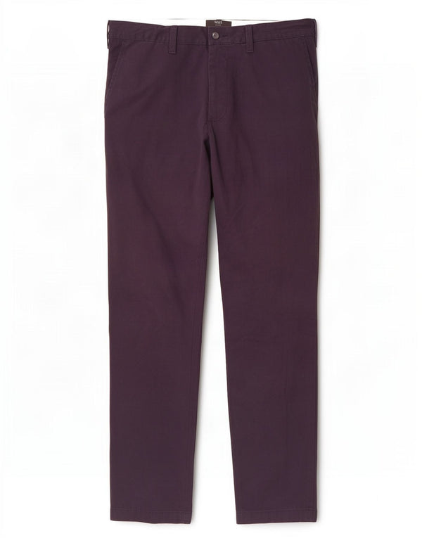 Pantaloni chino conici pentru bărbați Marks & Spencer L34 L29 Bumbac bleumarin