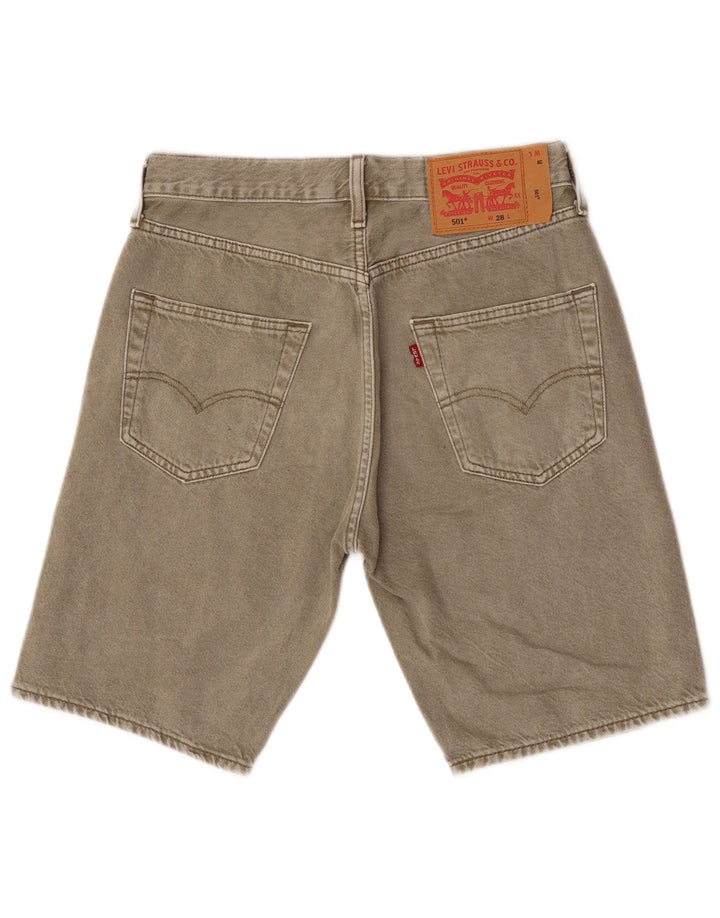 Pantaloni scurți Levi's 501 Denim W28 Small Kaki Bumbac