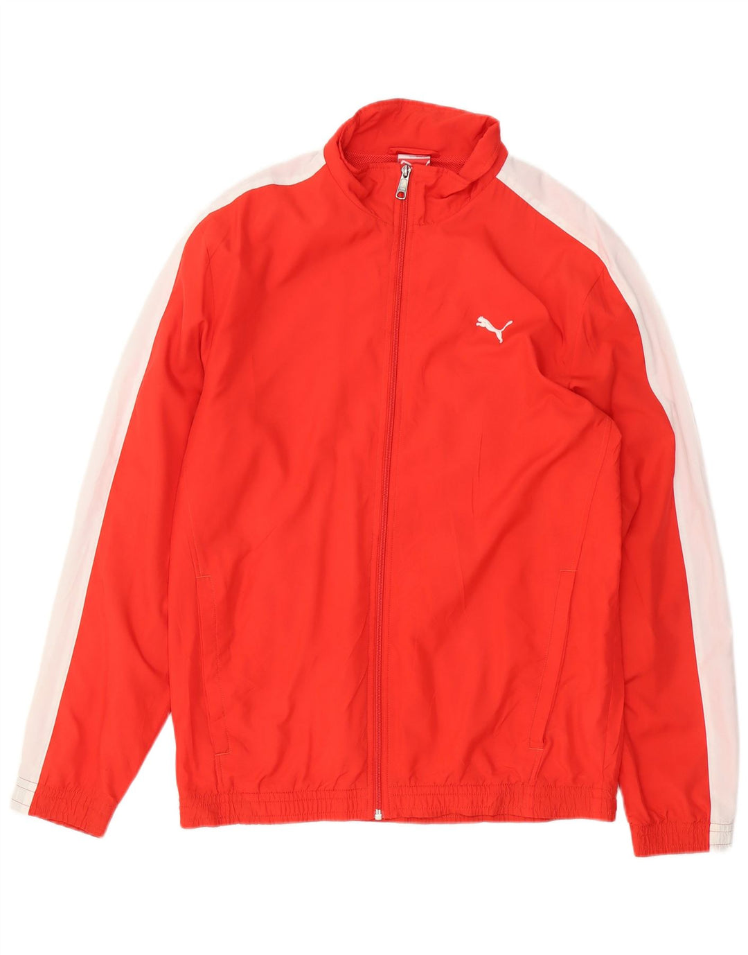 Jachetă de trening pentru bărbați PUMA, roșu mediu, poliester color bloc