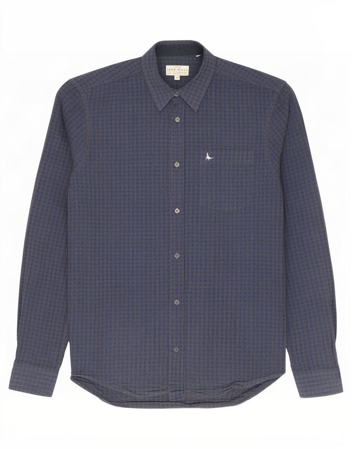Cămașă Jack Wills pentru bărbați, slim fit, din bumbac vichy, albastru bleumarin mediu