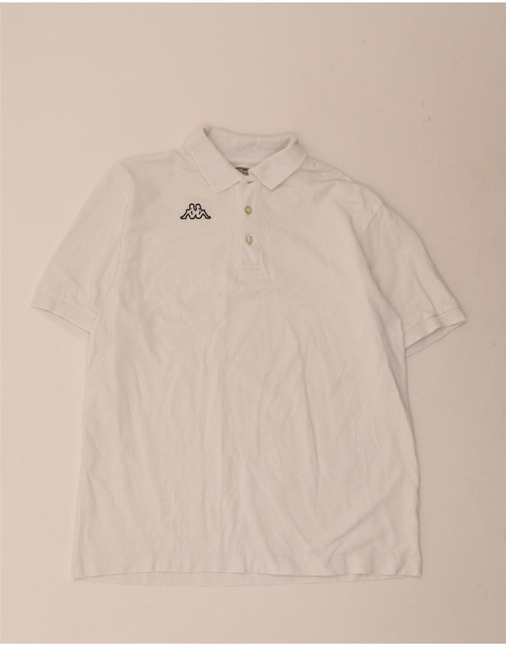 Cămașă polo pentru bărbați Kappa XL Bumbac alb