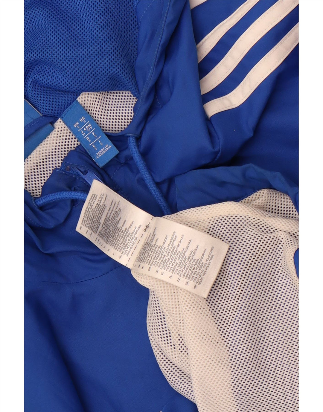 Trening pentru bărbați Adidas Jachetă de top cu glugă, albastru, poliester color bloc