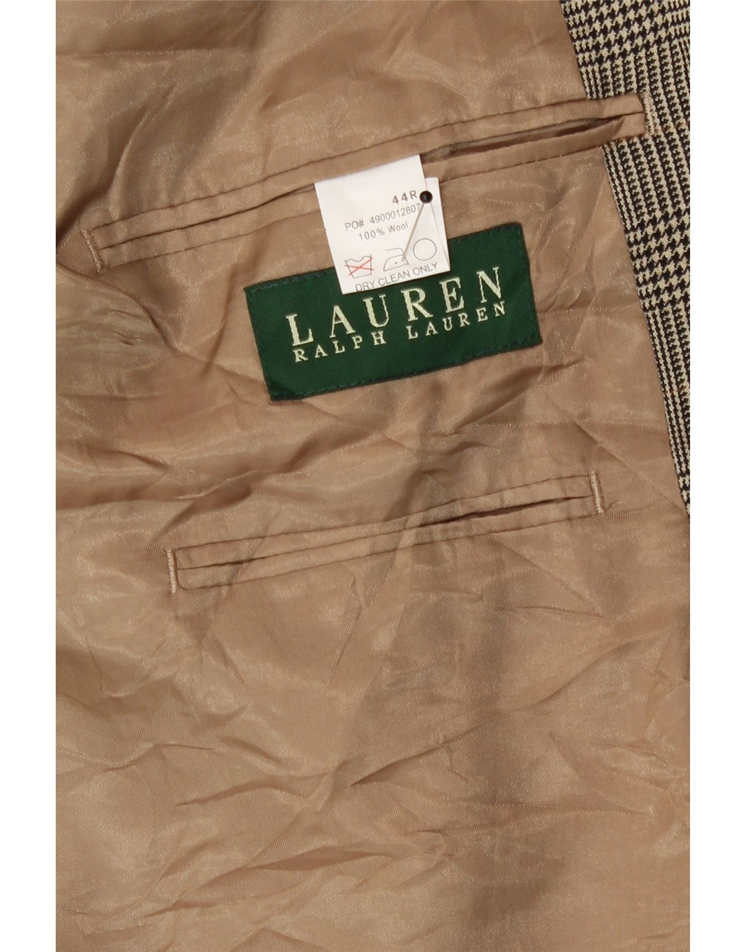 Jachetă pentru bărbați Polo Ralph Lauren, cu 2 nasturi, UK 44 2XL Bej Houndstooth