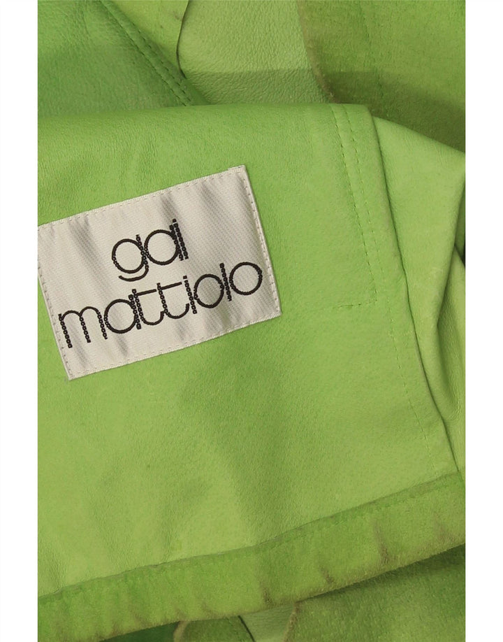 Geaca de piele intoarsa pentru femei Gai Mattiolo UK 16 Large Green