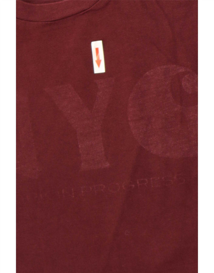 Tricou grafic pentru bărbați Carhartt Top Medium Burgundy Bumbac