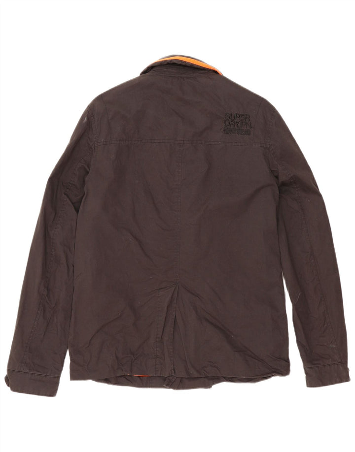 Palton Superdry pentru femei UK 16, mare, negru, bumbac
