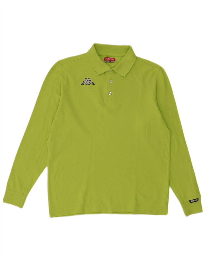 Tricou polo pentru bărbați Kappa cu mânecă lungă, verde mic