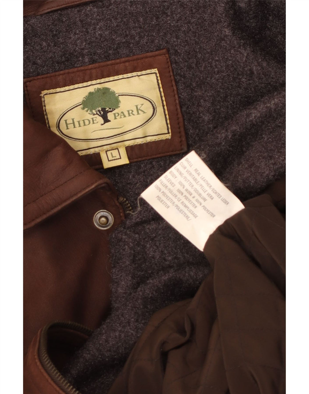 Jachetă din piele pentru bărbați Hidepark UK 40, maro, piele mare