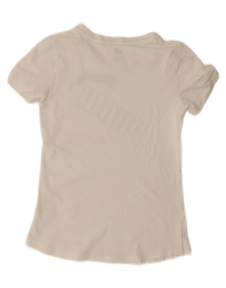 Tricou grafic Puma pentru femei Top UK 10 Small White