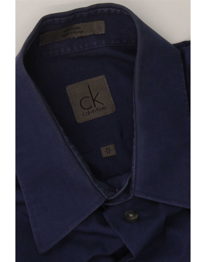 Cămașă pentru bărbați Calvin Klein Mărimea 17 XL Bumbac albastru