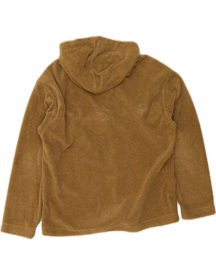 THINK PINK Womens Hooded Fleece Jacket UK 16 Large Brown Polyester Vintage Think Pink and Second-Hand Think Pink from Messina Hembry 