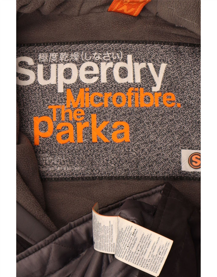 Jachetă parka cu glugă Superdry pentru bărbați UK 36 Poliester maro mic