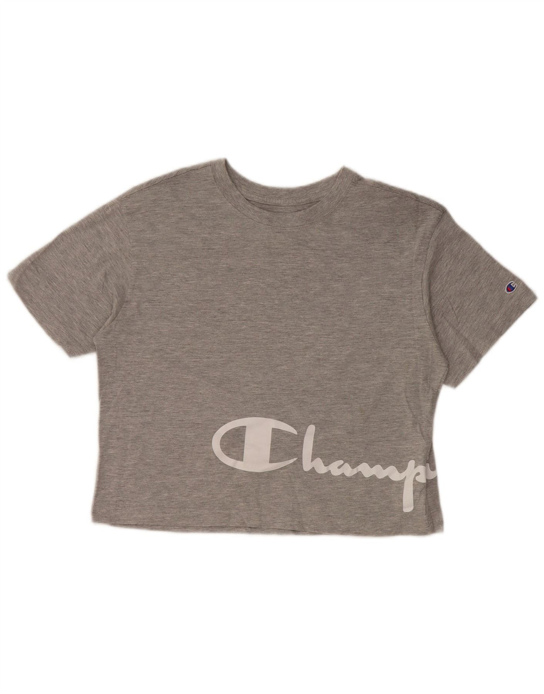 Tricou cu grafică pentru femei CHAMPION Top UK 10 Bumbac gri mic
