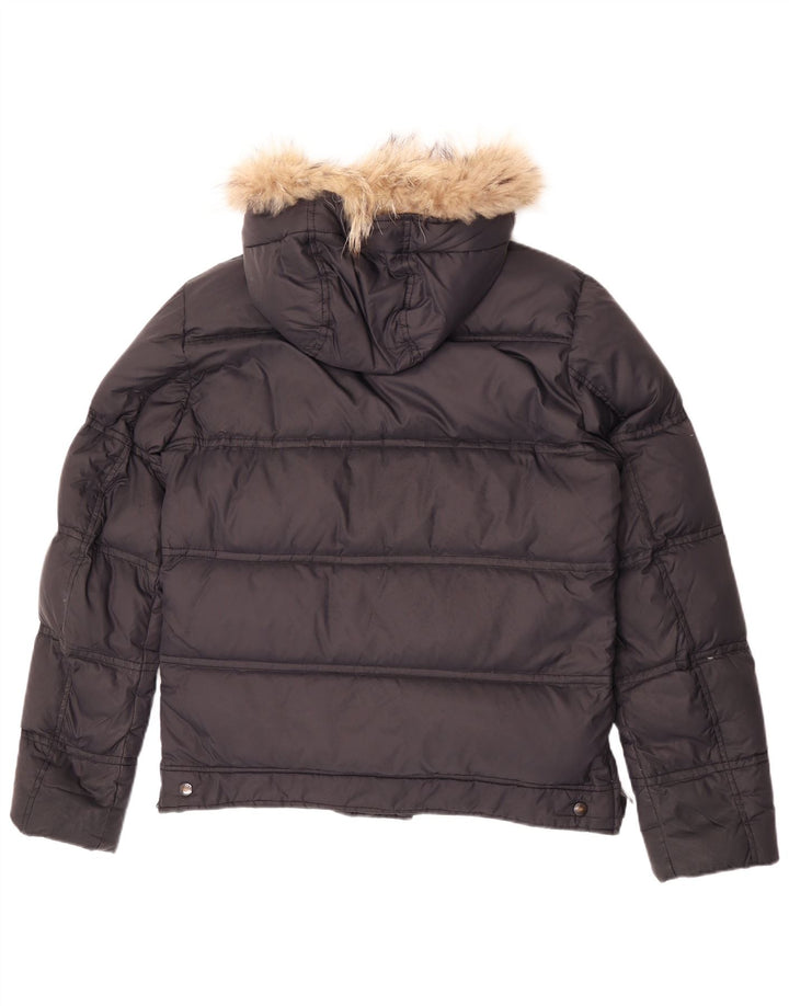 Jachetă căptușită cu glugă Blauer pentru bărbați UK 38 Medium Black Nylon