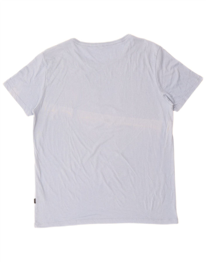 Tricou grafic pentru bărbați CALVIN KLEIN Top din bumbac albastru mediu