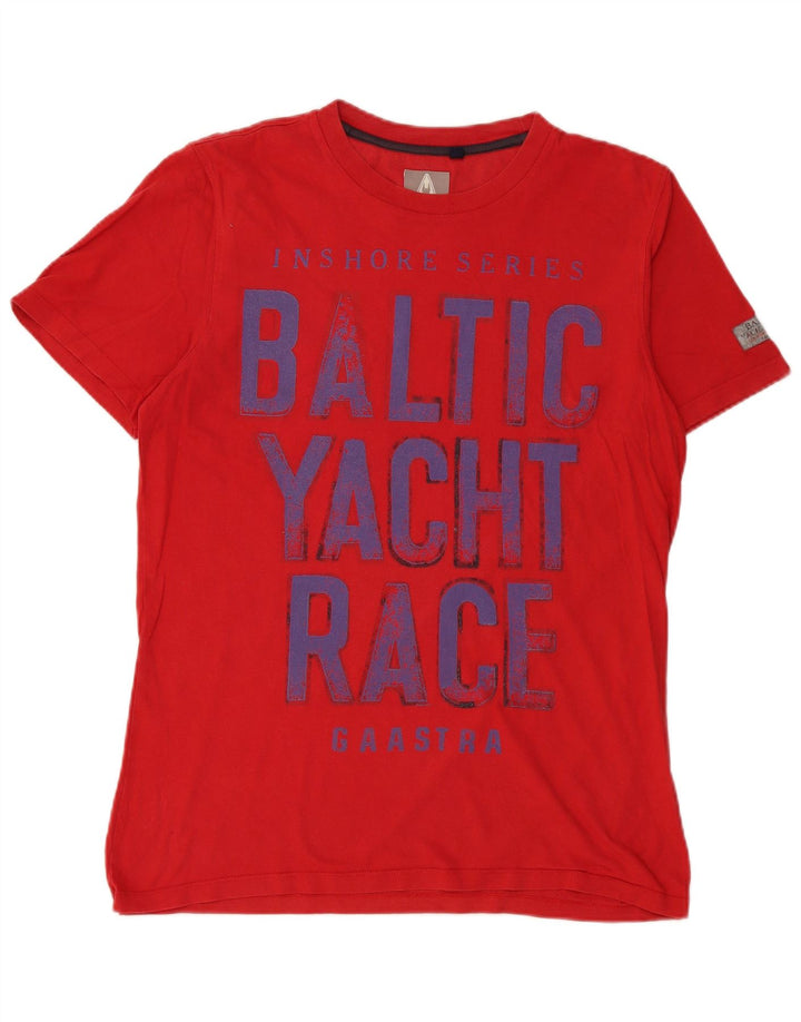 GAASTRA Mens Nautical Supplies Graphic T-Shirt Top Medium Red