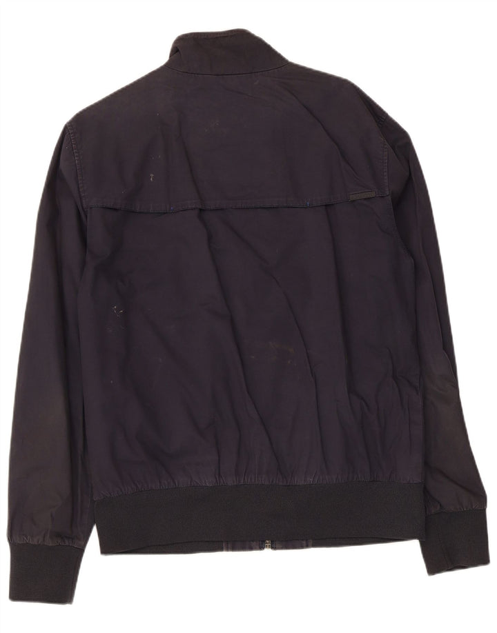 Superdry Mens Bomber Jacket UK 42 XL Navy Blue Cotton