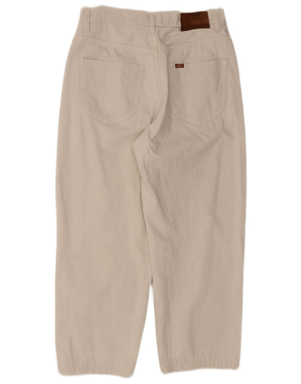Blugi Lee Riders Cropped W33 L24 Bumbac alb