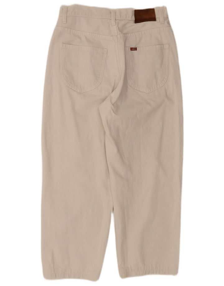 Blugi Lee Riders Cropped W33 L24 Bumbac alb