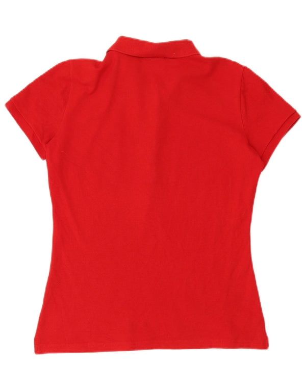 Lacoste Womens Polo Shirt Size 40 Medium Red Cotton